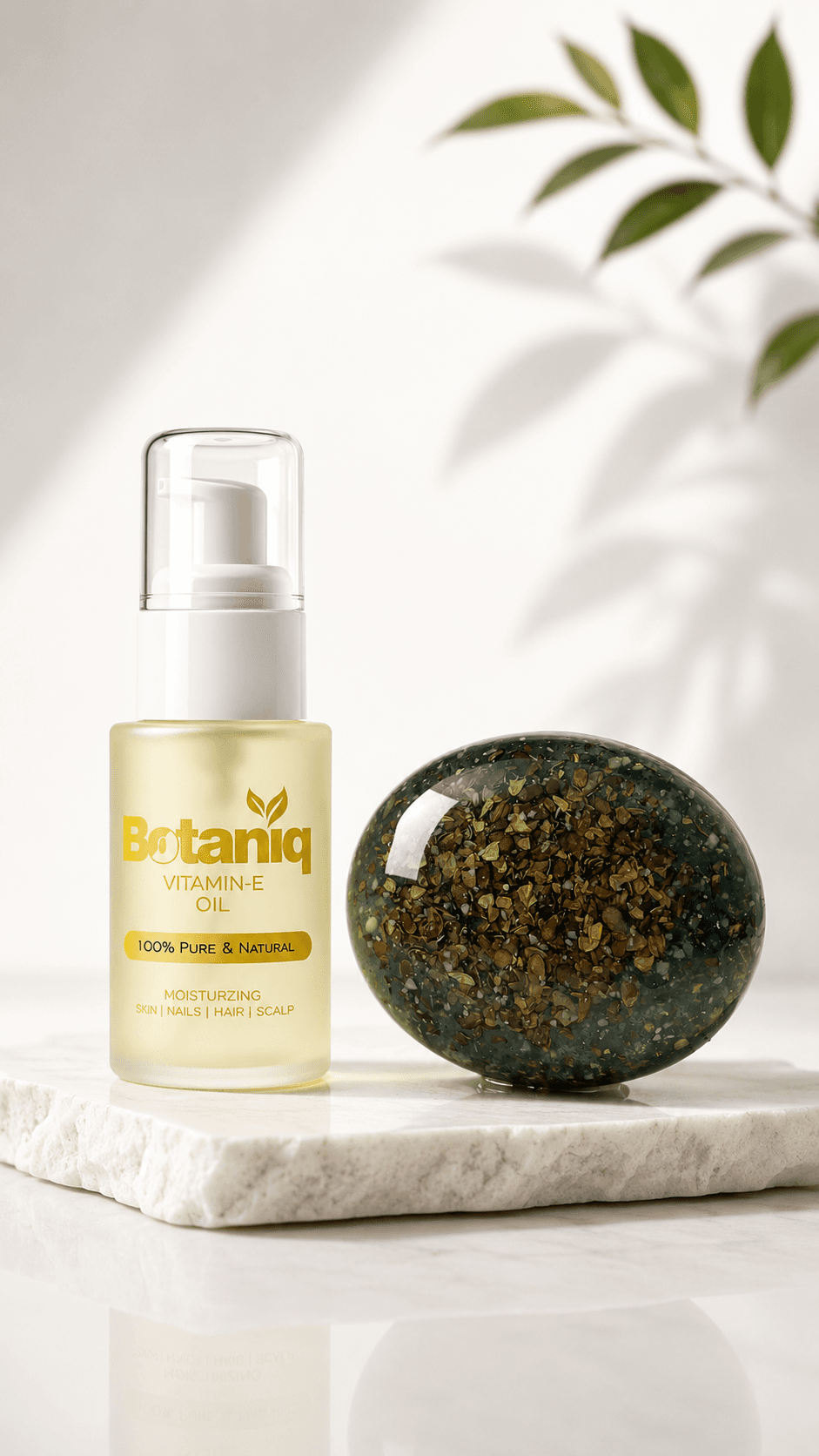 Vitamin-E Oil & Obsidian Soap Duo